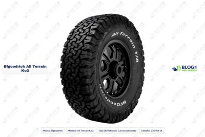 Ficha técnica BFGoodrich all terrain ko2