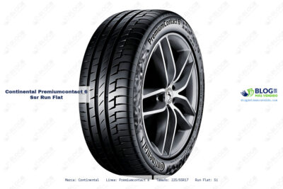 Ficha técnica Continental premiumcontact 6 ssr run flat