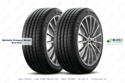 Ficha técnica Michelin primacy mxm4 run flat